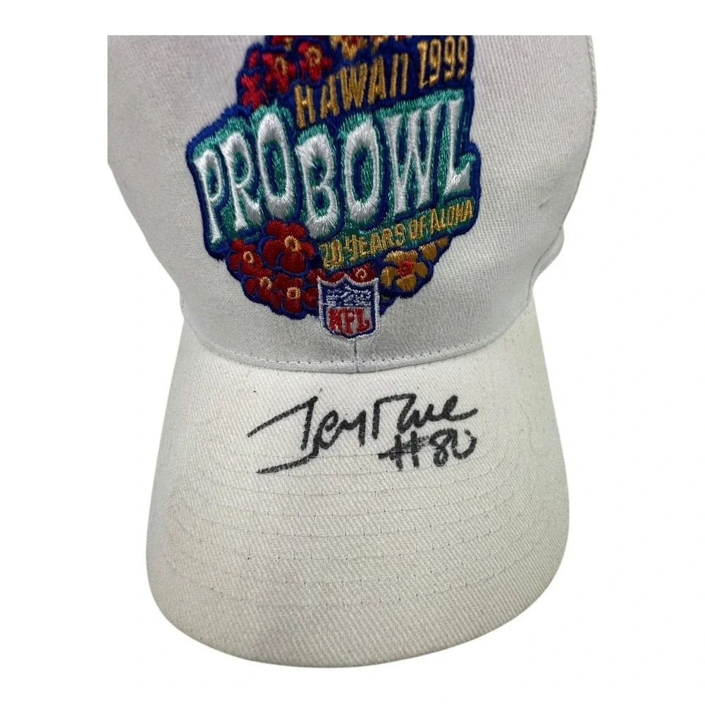 Hawaii 1999 Pro Bowl 20 Years‎ Aloha Signed Jerry Rice #80 NFL Hat Cap